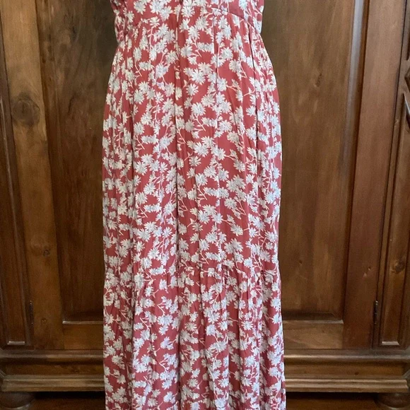 NWT! NATURAL LIFE Red and White Floral Maxi Dress - Picture 8 of 16